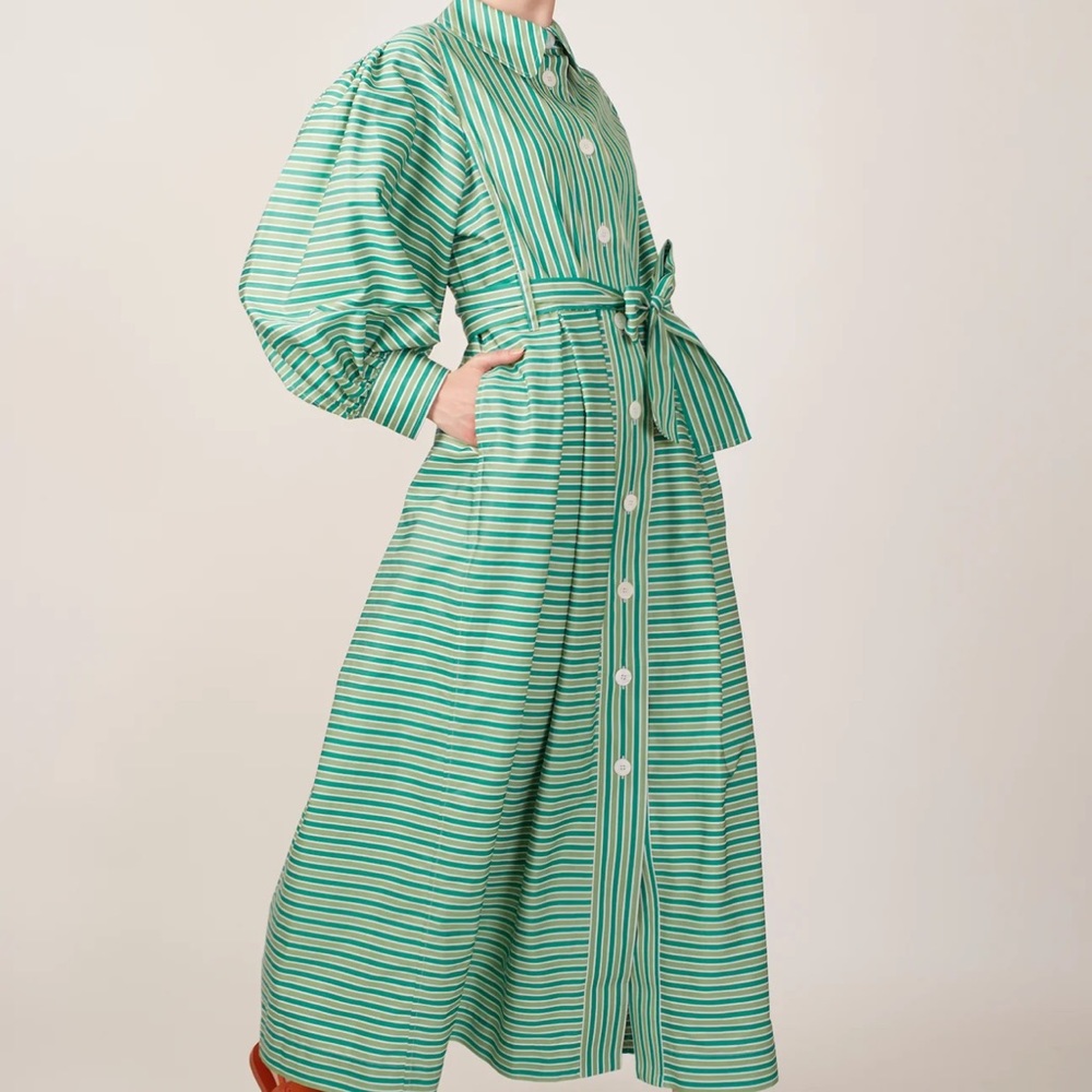 NWT Thierry Colson Yvonne dress green size S
